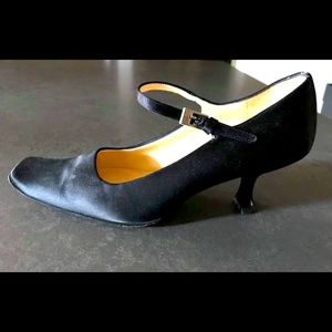 Prada black silk shoes